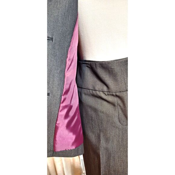 Larry Levine Ladies Gray Suit Jacket & Pant Size 12 - Picture 7 of 15
